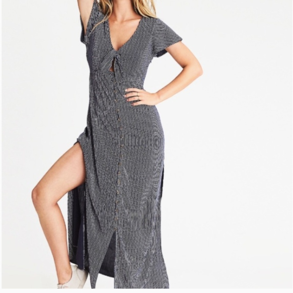 AEO Stripe Button Down Maxi